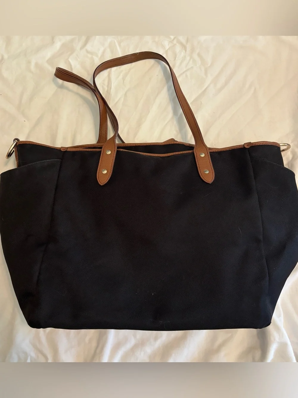 Coach Diaper Bag black and brown gold accents